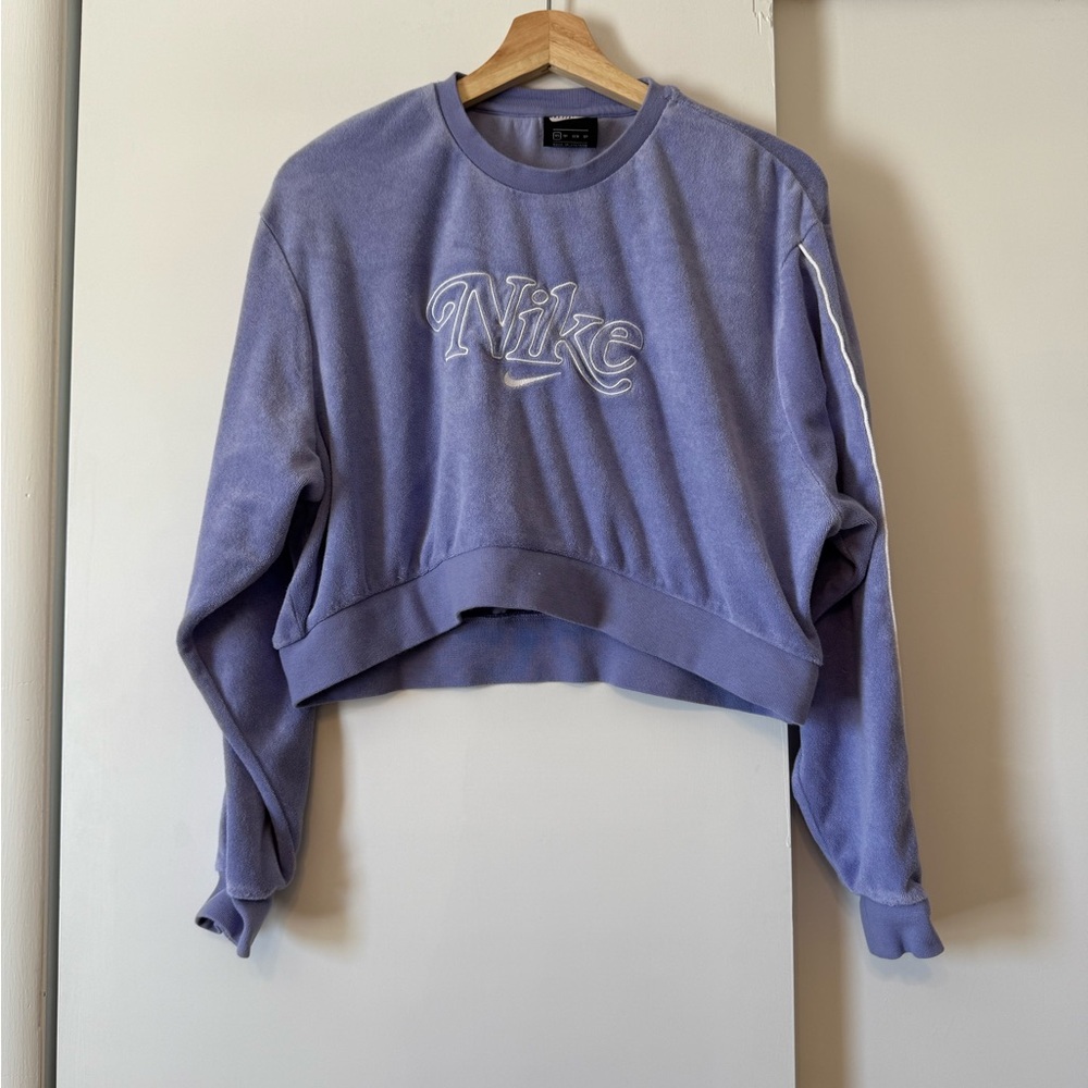 Nike Women's Lavender Cropped Hoodie